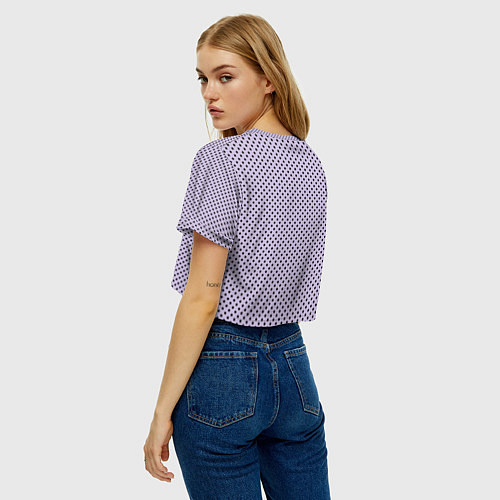 Женский топ Светло-сиреневый паттерн маленькие звёздочки / 3D-принт – фото 4