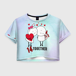 Женский топ Мальчик и девочка с подарками