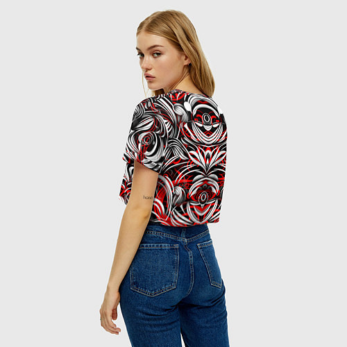 Женский топ Узоры паттерны / 3D-принт – фото 4