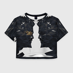 Женский топ Адам Дженсен в отражении deus ex