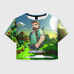 Женский топ Minecraft персонаж зеленый мир