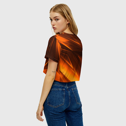 Женский топ Geometry stripes orange / 3D-принт – фото 4