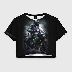 Женский топ Мотоциклист и дым