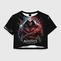 Женский топ Assassins creed красная краска