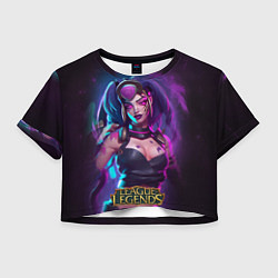 Футболка 3D укороченная женская League Of Legends Akali Kda, цвет: 3D-принт