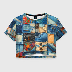 Женский топ Vanguard denim patchwork - ai art