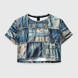 Женский топ Patchwork denim - vogue