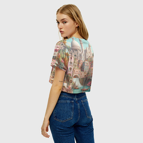 Женский топ Город в восточном стиле / 3D-принт – фото 4