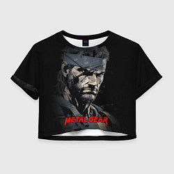 Футболка 3D укороченная женская Metal gear Venom Snake, цвет: 3D-принт