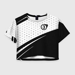 Футболка 3D укороченная женская Half life pattern valve, цвет: 3D-принт