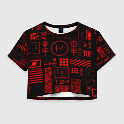 Женский топ Twenty one pilots pattern rock