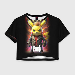 Женский топ Пикачу желтый панк