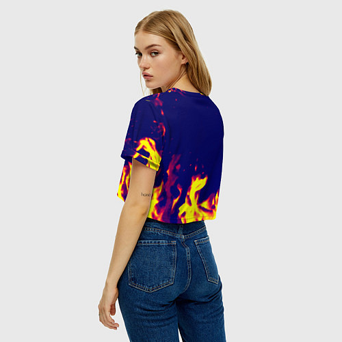 Женский топ Horizon zero dawn flame yellow / 3D-принт – фото 4