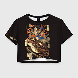 Футболка 3D укороченная женская Колдун Тэндзику Токубэй, цвет: 3D-принт