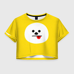 Футболка 3D укороченная женская BT21 - Chimmy, цвет: 3D-принт