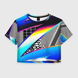 Женский топ Neon stripes geometry