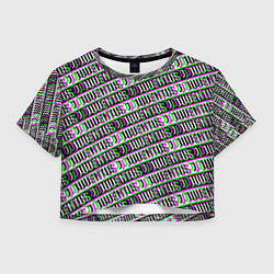 Женский топ Juventus glitch pattern