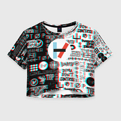 Женский топ Twenty one pilots glitch pattern