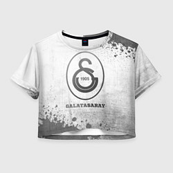 Футболка 3D укороченная женская Galatasaray - white gradient, цвет: 3D-принт