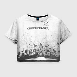 Женский топ CreepyPasta - white gradient посередине