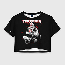 Футболка 3D укороченная женская Terrifier clown Art, цвет: 3D-принт