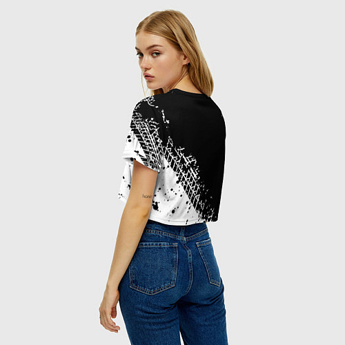 Женский топ Yamaha - следы от шин / 3D-принт – фото 4