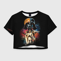 Футболка 3D укороченная женская Звездные войны, цвет: 3D-принт