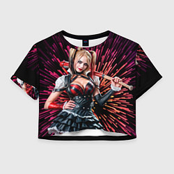 Футболка 3D укороченная женская Harley Quinn, цвет: 3D-принт