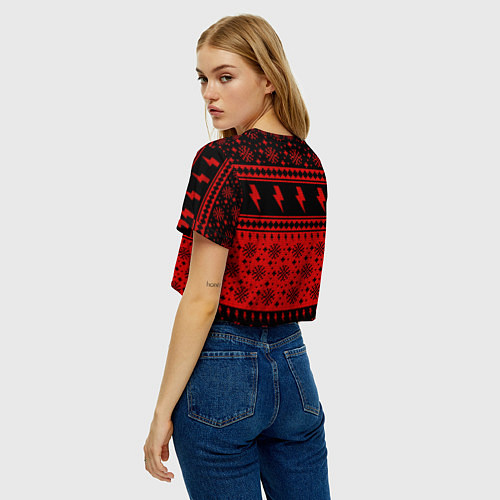 Женский топ ACDC christmas sweater / 3D-принт – фото 4