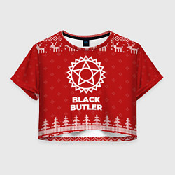 Женский топ Новогодний Black Butler с оленями
