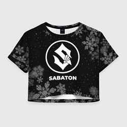 Футболка 3D укороченная женская Снежный Sabaton, цвет: 3D-принт