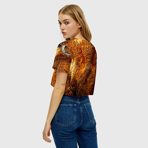 Женский топ Голова бизона / 3D-принт – фото 4