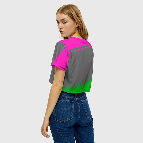 Женский топ Tekken краски неоновые / 3D-принт – фото 4