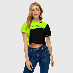 Футболка 3D укороченная женская New world geomerty, цвет: 3D-принт — фото 2