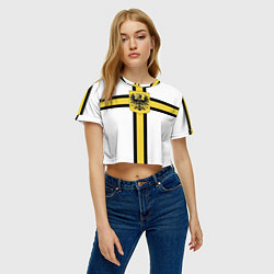 Футболка 3D укороченная женская Сюрко тевтонского рыцаря, цвет: 3D-принт — фото 2