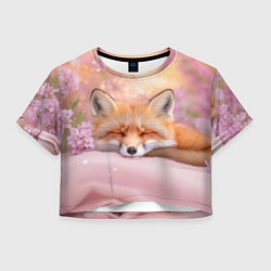 Женский топ Милая лисичка и сирень
