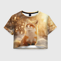 Женский топ Довольная рыжая лисичка