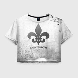 Футболка 3D укороченная женская Saints Row - white gradient, цвет: 3D-принт