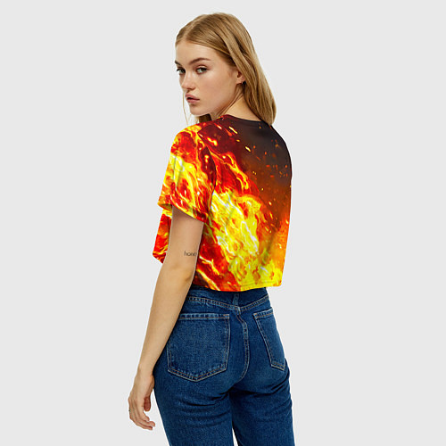 Женский топ Газель в огне / 3D-принт – фото 4