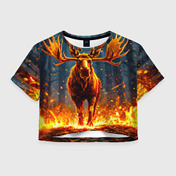 Женский топ Лось в огне