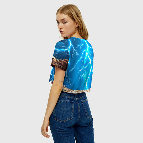 Женский топ Верблюд и удар молнии / 3D-принт – фото 4