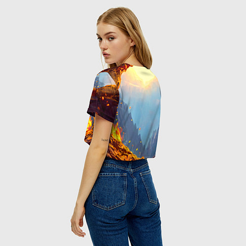 Женский топ Сурикат в огне / 3D-принт – фото 4