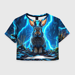 Женский топ Заяц в разрядах молний
