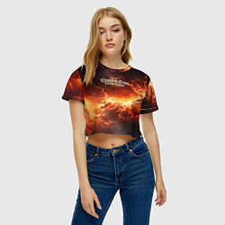 Футболка 3D укороченная женская Kingdom Come Deliverance 2 logo, цвет: 3D-принт — фото 2