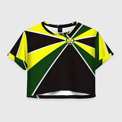 Футболка 3D укороченная женская Мотострелковые войска: лавры, цвет: 3D-принт