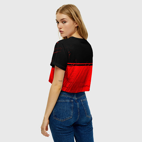 Женский топ Ozzy Osbourne - red gradient посередине / 3D-принт – фото 4