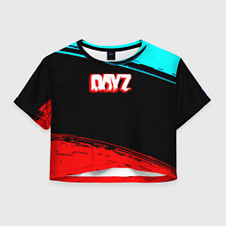 Футболка 3D укороченная женская Dayz neon color, цвет: 3D-принт