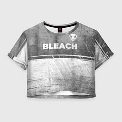 Футболка 3D укороченная женская Bleach - grey gradient посередине, цвет: 3D-принт