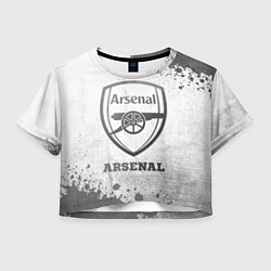 Футболка 3D укороченная женская Arsenal - white gradient, цвет: 3D-принт