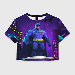 Футболка 3D укороченная женская Бэтмен объемная модель, цвет: 3D-принт